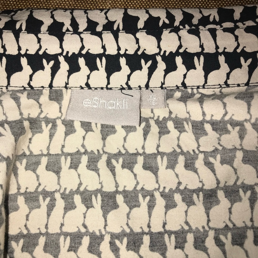 eShakti Black and Cream Houndstooth Dress - Picture 5 of 5